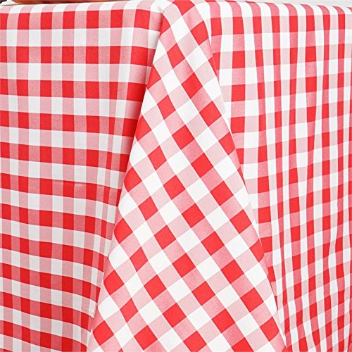 Balsacircle 90-Inch X 132-Inch Red Checkered Tablecloth Table Linens Wedding Party Events Decorations Kitchen Dining Catering